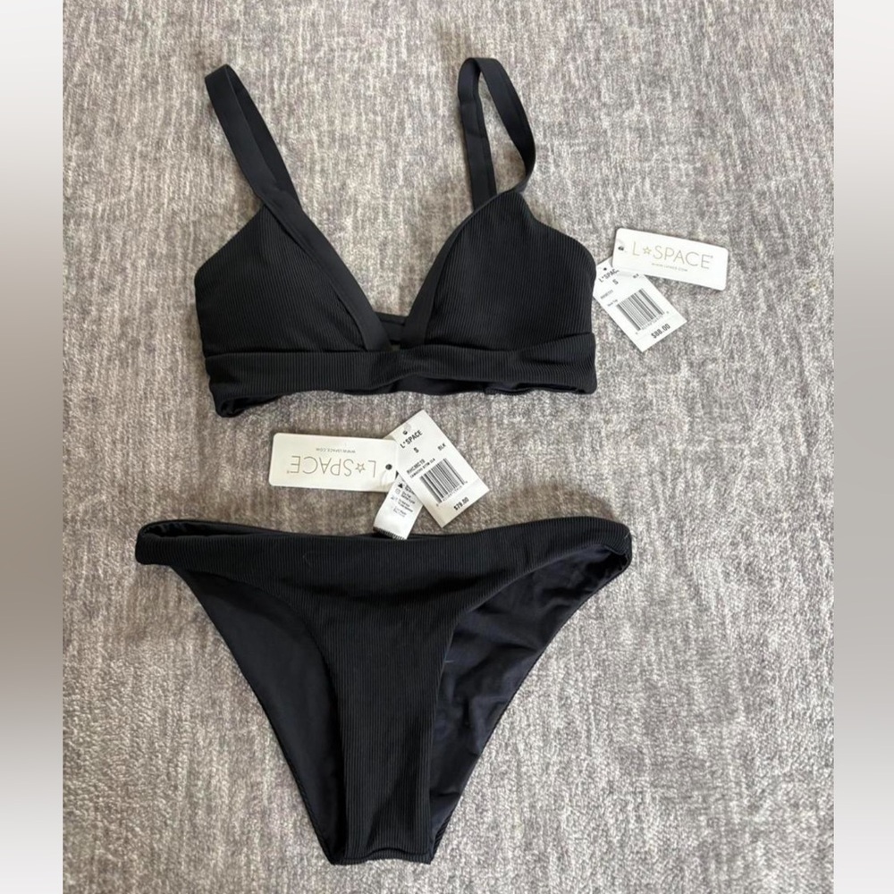 NWT L*Space Black Bikini Set